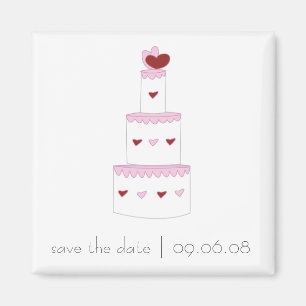 Íman Imã salve a data com design do bolo de casamento