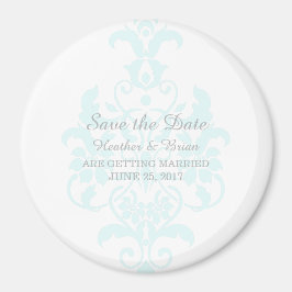 Íman Imã salve a data de Aqua Sutil Damask