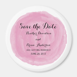 Íman Imã salve a data de Aquarela Redonda Rosa