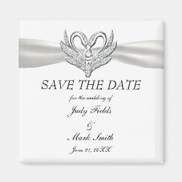 Íman Imã salve a data de Cisnes Prateadas Brancas da Fi