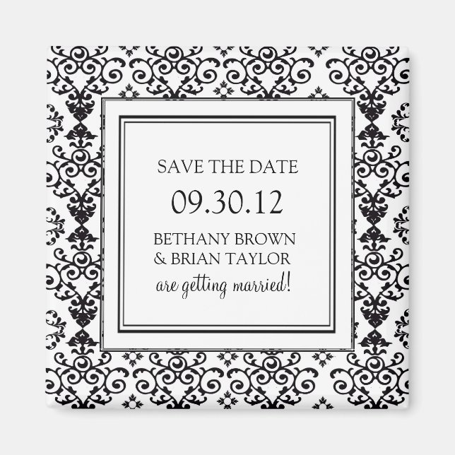 Íman Imã salve a data de Coleção Preta e Branca (Frente)