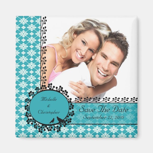 Íman Imã salve a data de Fotografia de Pássaros com Amo (Frente)