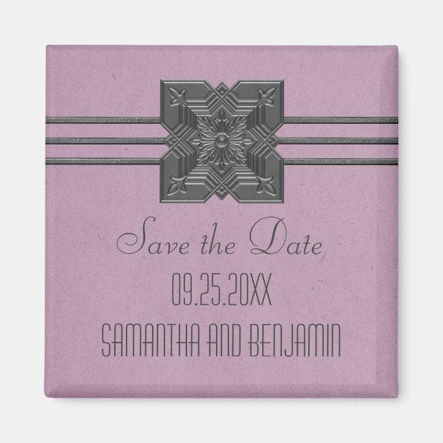 Íman Imã salve a data de Fronteira Lilac Medallion (Frente)