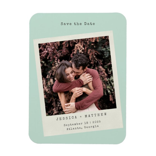 Íman Imã salve a data de Quadro de Fotografias de Mensa (Vertical)