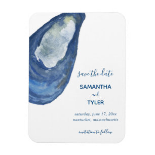 Íman Imã salve a data de Seashell de Aquarela