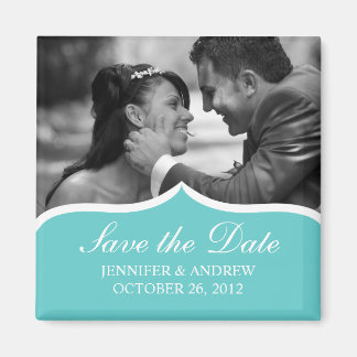 Íman Imã salve a data Elegante de Fotos (turquesa)