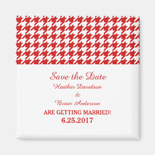 Íman Imã salve a data Houndstooth, Vermelho