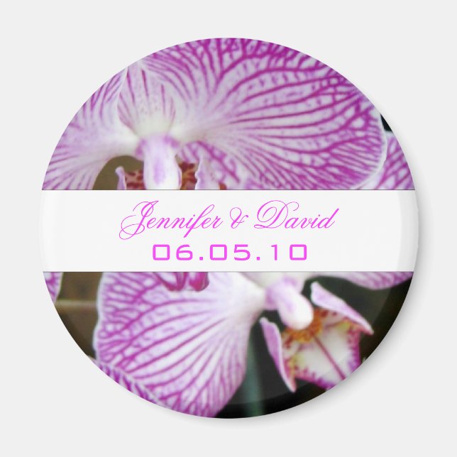 Íman Imã salve a data Orquídea (Frente)