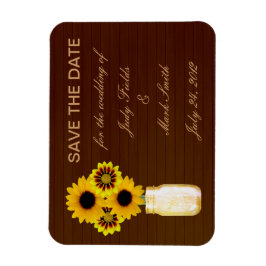 Íman Imã salve a data Rustic Yellow Mason Jar