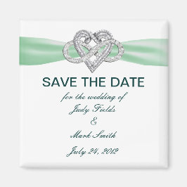 Íman Imã salve a data Verde Infinity Heart