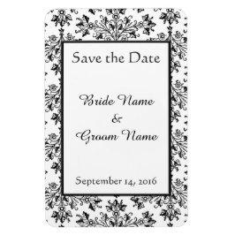 Íman Imã salve a data Vintage Floral Damask