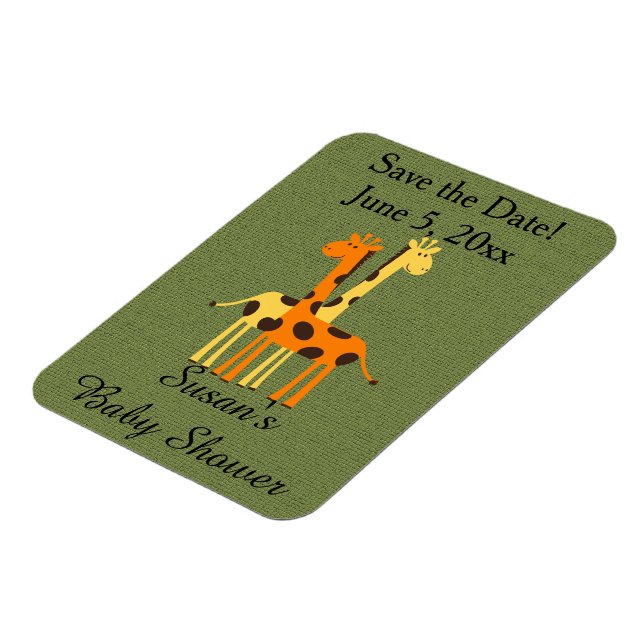 Íman Imã salve o dia de Chá de fraldas Giraffe (Left Side)