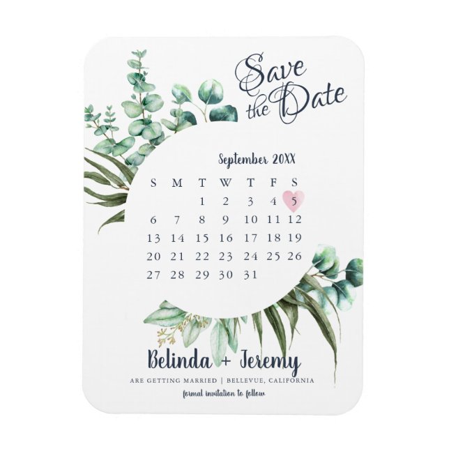 Íman Imã salve o dia Eucalyptus de Calendário Moderno (Vertical)