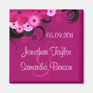 Íman Imã salve o dia Florais de Magenta Fuchsia Dark