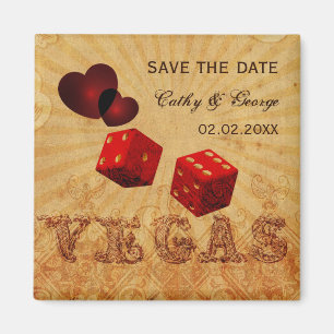 Íman imã salve o dia vermelho do vintage de Vegas