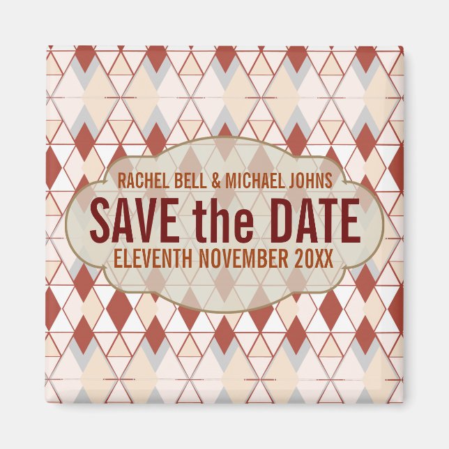Íman Ímã Save the Date Diamantes da Terra (Frente)