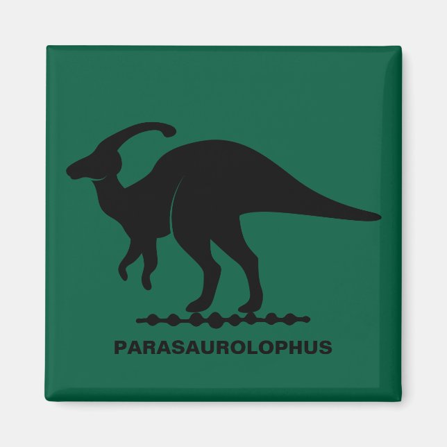 Íman Ímã Silhueta de Dinossauro Parasaurolophus (Frente)