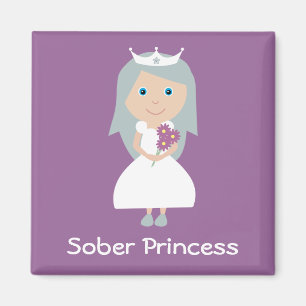 Íman Ímã sóbrio da princesa do roxo bonito