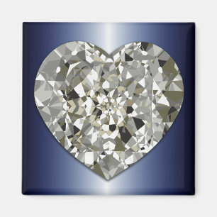 Íman Ímã Sparkling do coração do diamante