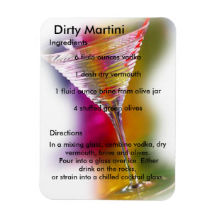 Íman Ímã sujo da receita da bebida de Martini
