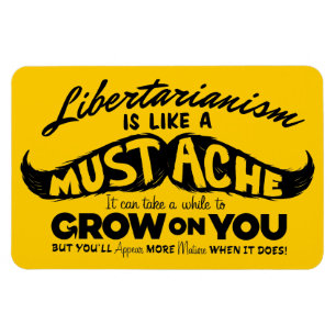Íman Ímã superior de Flexi do bigode do libertário