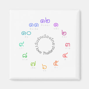 Íman Ímã tailandês feito sob encomenda dos números "eu