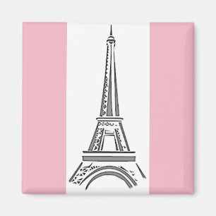 Íman Ímã Tema Torre Eiffel Rosa Paris