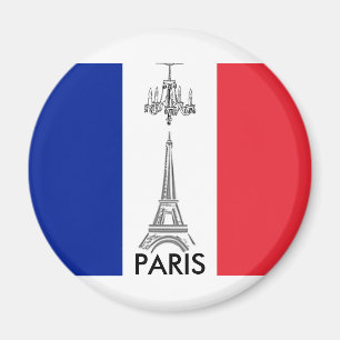 Íman Ímã Temático Torre Eiffel Bandeira Francesa Paris