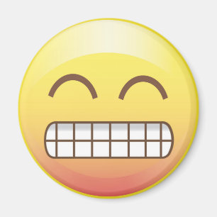 Íman Ímã Toothy de Emoji do amarelo do sorriso