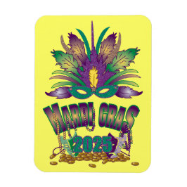 Íman Ímã Tri-Feather Mardi Gras 2025