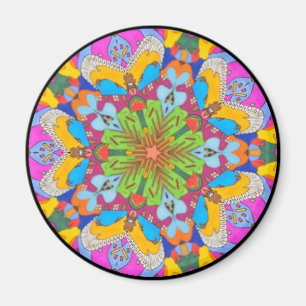 Íman Ímã tribal da flor da estrela da mandala do