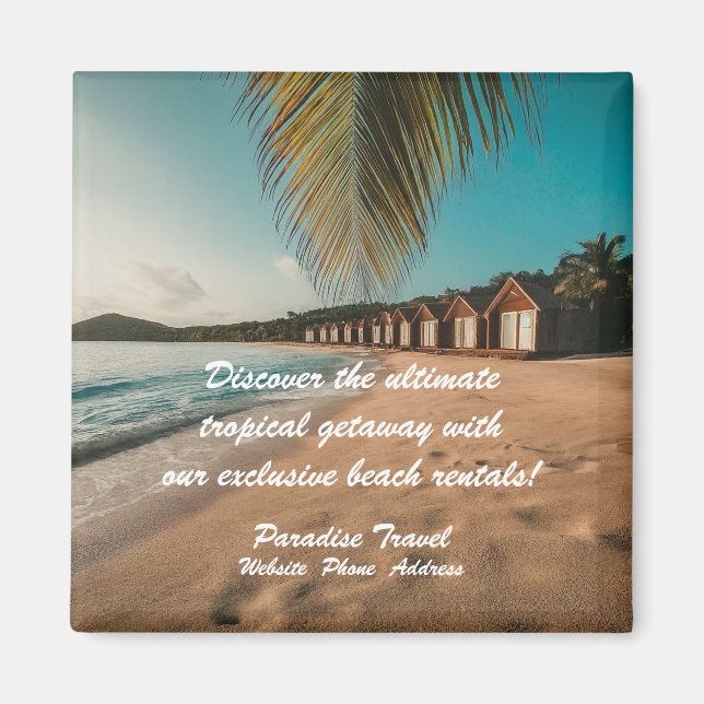 Íman Ímã Tropical de Marketing de Agência de Viagens (Frente)