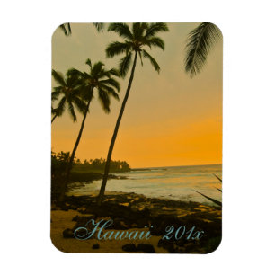 Íman Ímã tropical do por do sol da ilha
