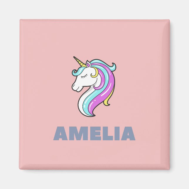 Íman Ímã Unicórnio Amelia (Frente)