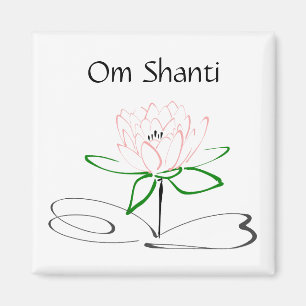Íman Ímã verde cor-de-rosa do OM Shanti Lotus