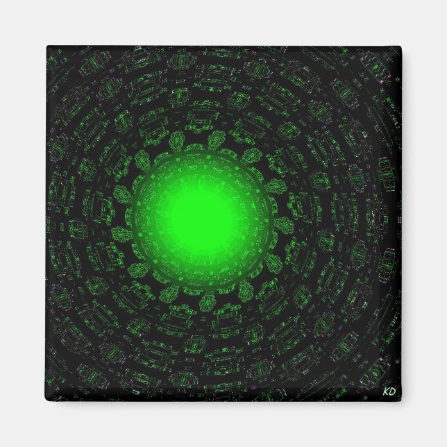 Íman Ímã verde da estrela (Frente)