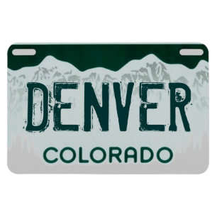 Íman Ímã verde da matrícula de Denver Colorado