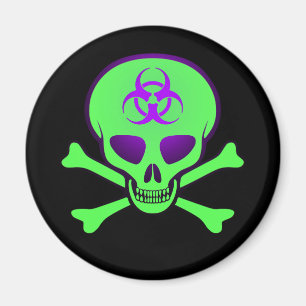 Íman Ímã verde do crânio do Biohazard