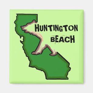Íman Ímã verde do estado de Huntington Beach Califór