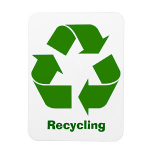 Íman Ímã verde do sinal do reciclagem