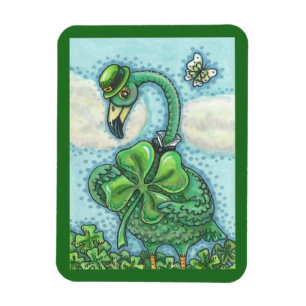 Íman ÍMÃ VERDE IRLANDÊS do FLAMINGO do dia de St
