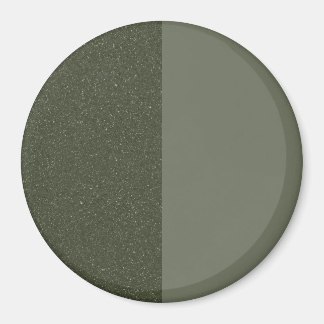 Íman Ímã Verde Musgo Metade Dividido (Frente)