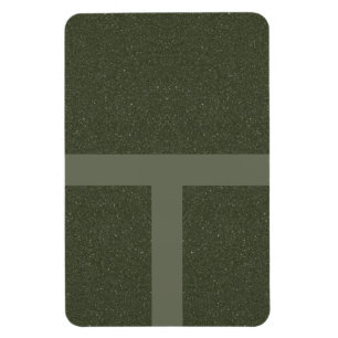 Íman Ímã Verde Musgo Moderno em Grid – Personalizável