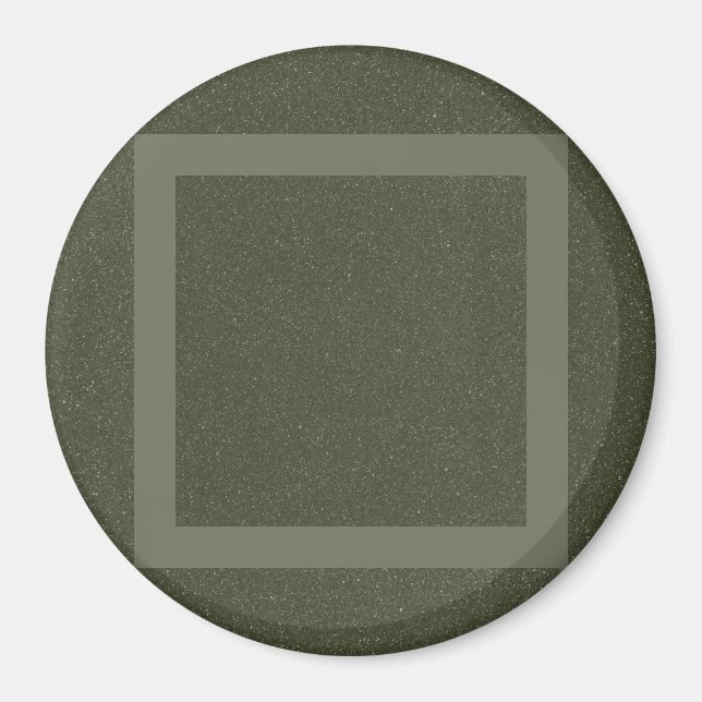 Íman Ímã Verde Musgo Moldura Quadrada (Frente)
