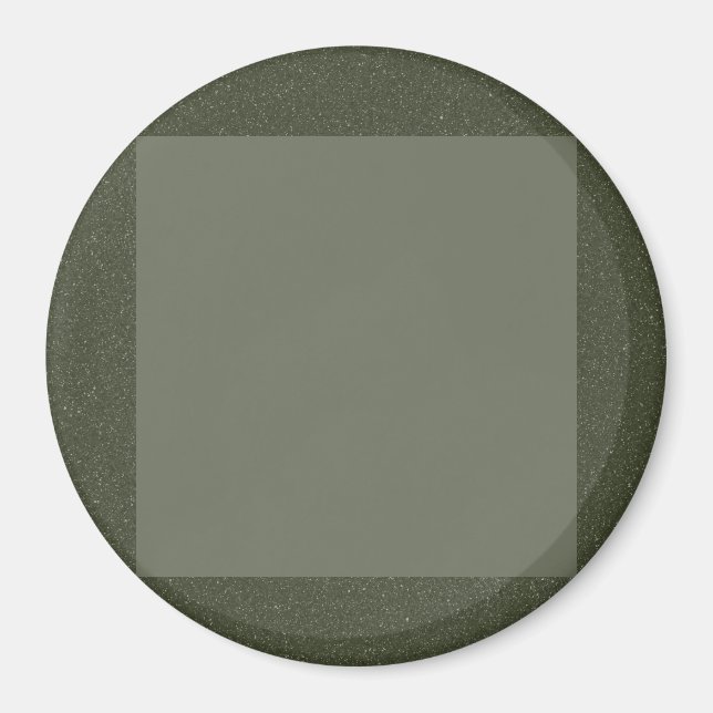 Íman Ímã Verde Musgo Ousado com Centro Quadrado (Frente)