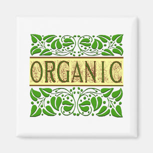 Íman Ímã verde orgânico do slogan