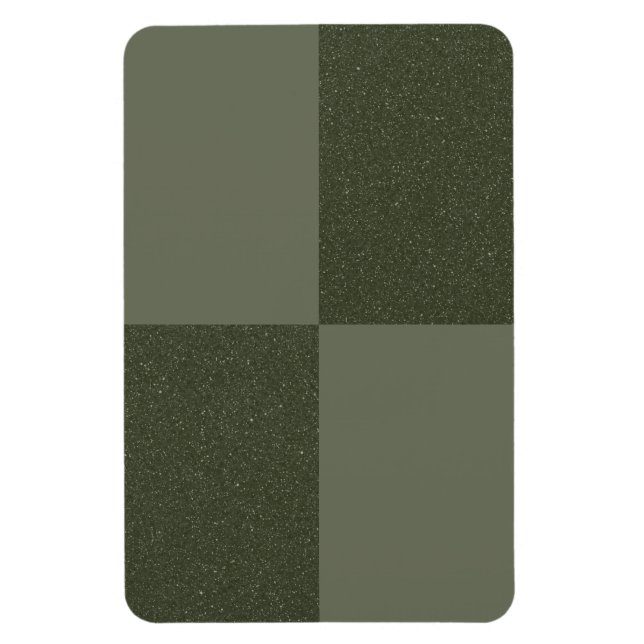 Íman Ímã Verde Xadrez Moderno – Personalizável (Vertical)
