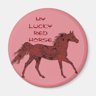 Íman Ímã vermelho afortunado do cavalo