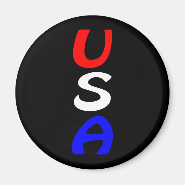 Íman Ímã Vermelho, Branco e Azul dos EUA (Frente)