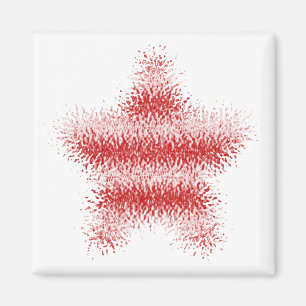 Íman Ímã (vermelho & branco) entortado EUA listrado d